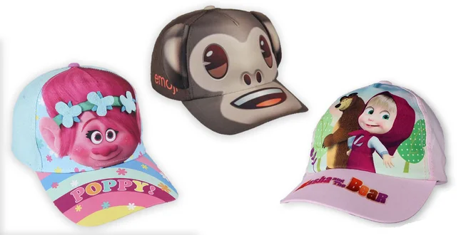 Veselé letné čiapky s detským motívom