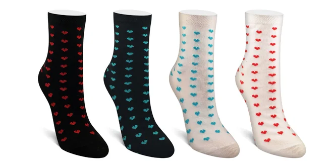 Srdiečkové ponožky Folkies vyrobené na Slovensku