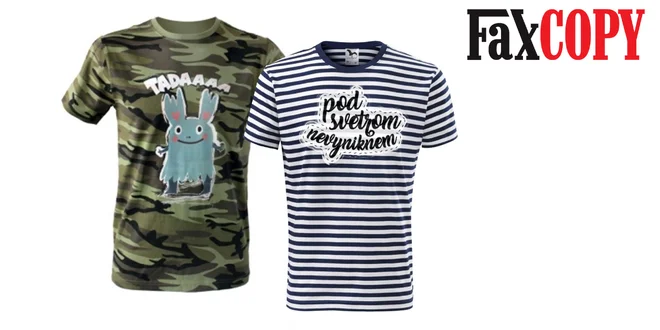 Originálne vzorované tričko s potlačou od FaxCOPY