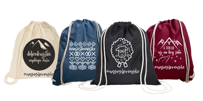 Ľahké vrecúška na chrbát od "Naše Slovenské"