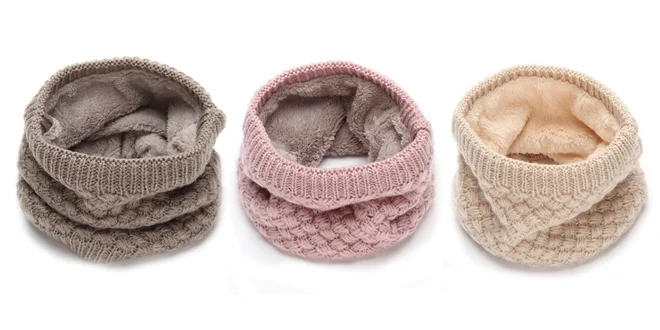 Nákrčník z bavlneného úpletu a fleecu