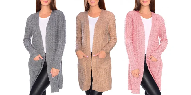 Elegantné dámske pletené kardigany v 8 farbách