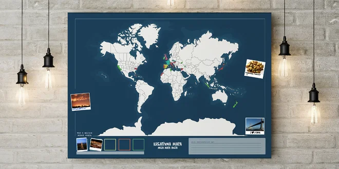 Kreatívna cestovateľská mapa