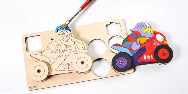 Drevené 3D vyfarbovacie hračky