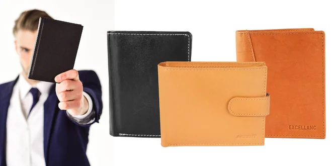 Štýlové pánske peňaženky z pravej kože - 17 typov