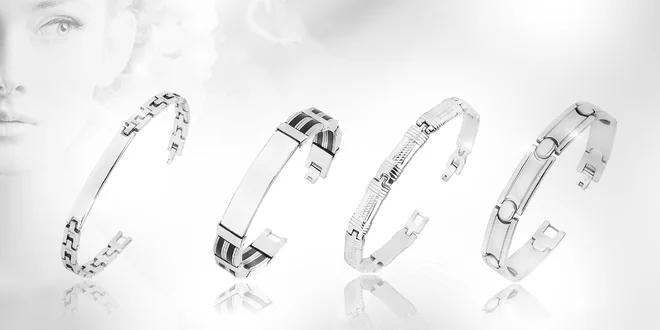 Štýlové náramky z tvrdenej chirurgickej ocele