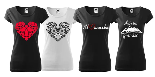 Dámske tričká s potlačou slovenského motívu