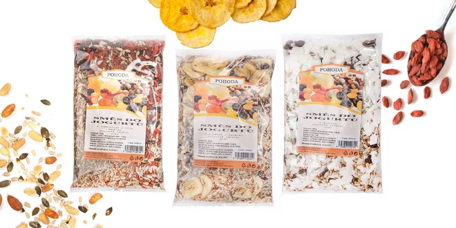 Namiešajte si zdravé raňajky z chutných zmesí olejnatých semien a ovocia