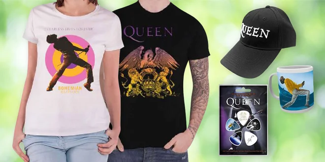 Plagáty, hrnčeky aj tričká s motívmi kapely Queen