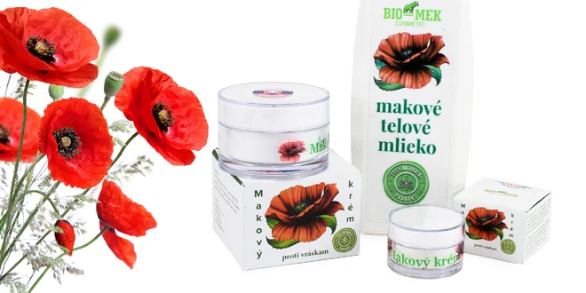 Makový krém proti vráskam či telové mlieko