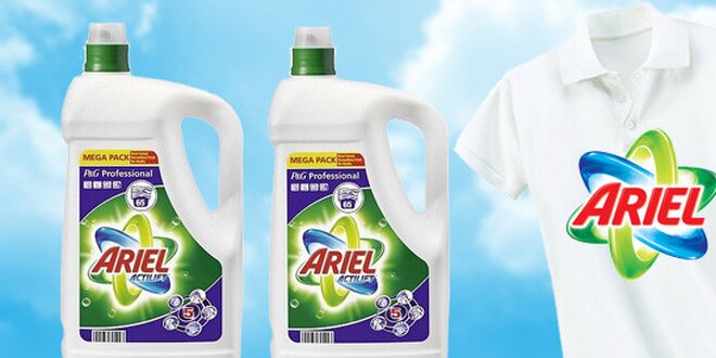 2 balení Arielu Professional Actilift 4,75l na bílé prádlo