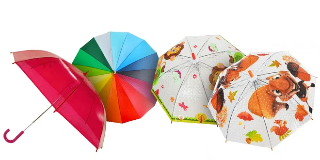 Dáždniky pre deti aj dospelých: 26 vzorov
