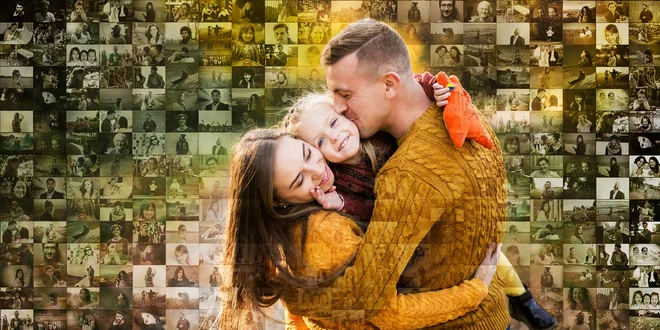 Mozaikový obraz z vlastných fotografií