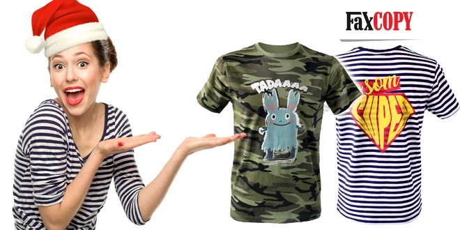 Originálne vzorované tričko s vlastným motívom od FaxCOPY