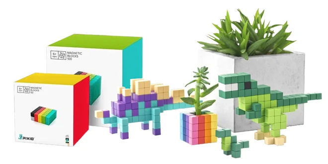 Stavebnica Pixio: 10 až 400 magnetických kociek