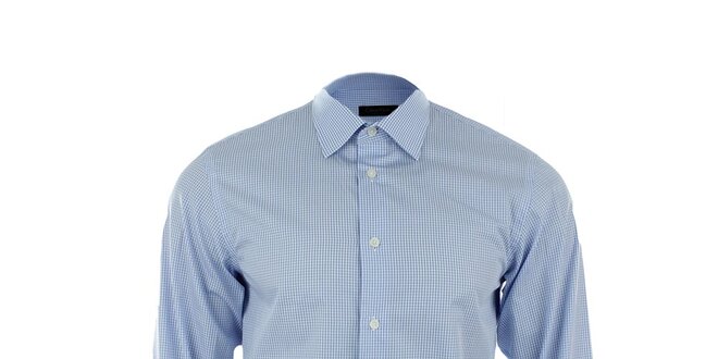 Pánská modrobíle kostkovaná košile Calvin Klein