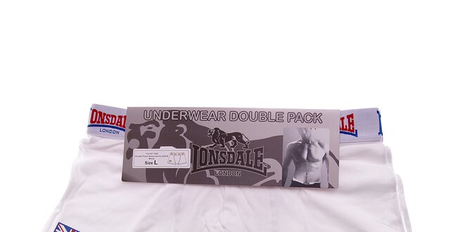 Set dvou bílých pánských boxerek Lonsdale