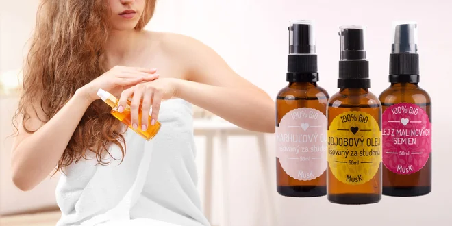 100% prírodné BIO oleje slovenskej značky MUSK