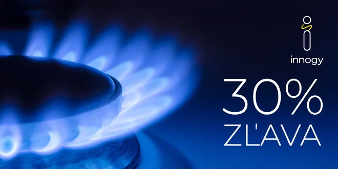 Zľava až 30 % z ceny za dodávku plynu od innogy!