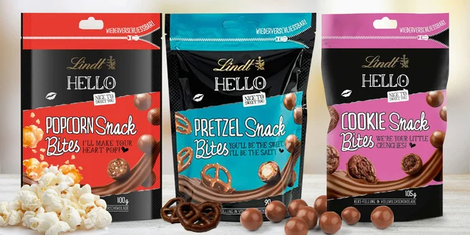 Čokoládové dobroty Lindt s popcornom a sušienkami