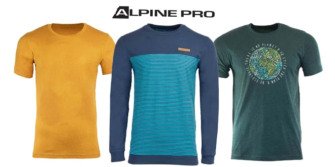 Pánske voľnočasové tričká a polotričká Alpine Pro