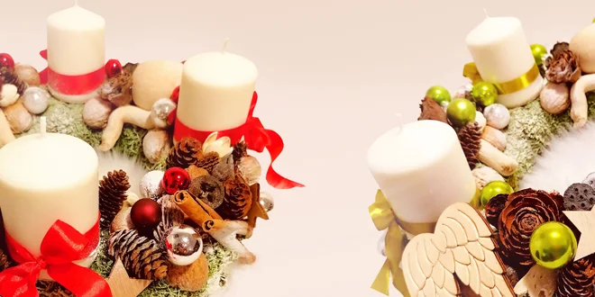 Krásne adventné vence z prírodných materiálov