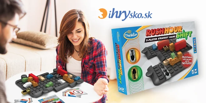 Logická hra Rush Hour Shift – zábava pre 2 hráčov