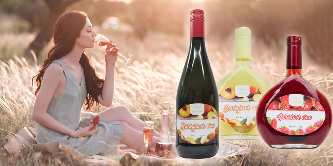 6 ks Balenie plné ovocných vín: 3 druhy alebo mix