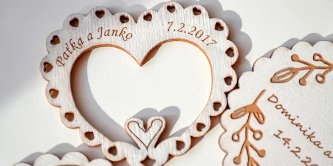 Svadobné magnetky s personalizovaným gravírovaním