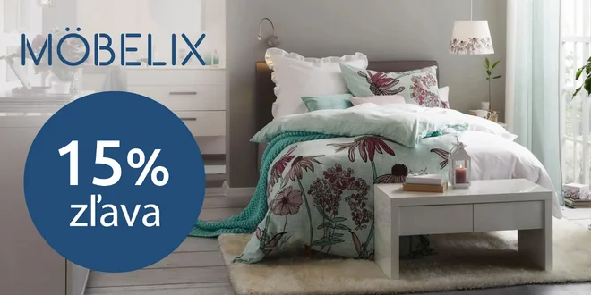 Möbelix: 15% zľava do e-shopu s nábytkom