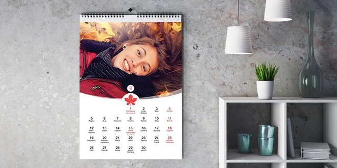 Nástenný kalendár vo formáte A4 a A3