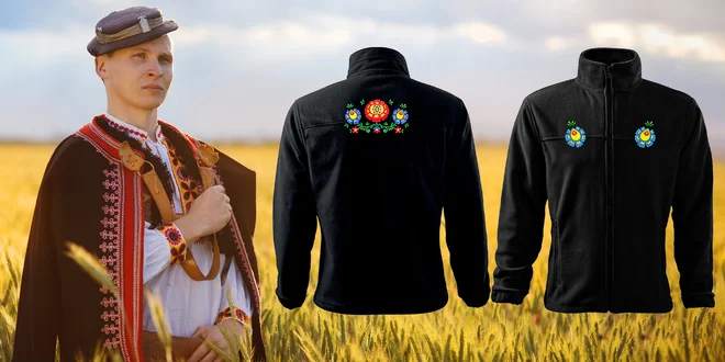 Dámske i pánske fleecové mikiny s ľudovou výšivkou