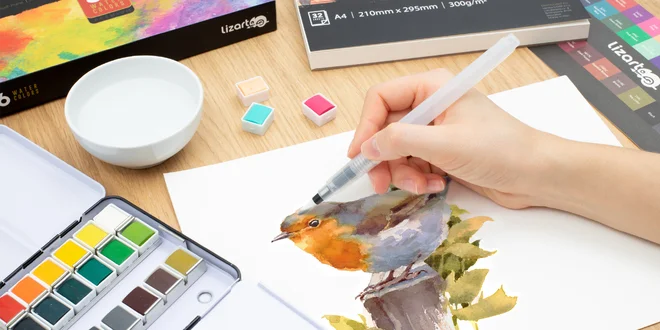 Nádherná sada akvarelových farieb a A4 maliarsky blok