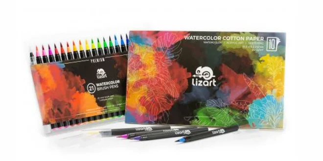 Sada farebných štetcových pier pre šikovných umelcov