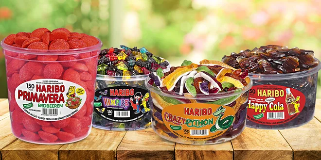 Ovocné želé Haribo: 20 druhov obľúbených maškŕt