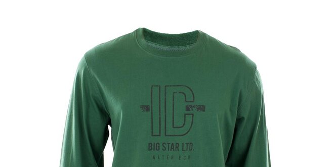 Pánské zelené tričko s potiskem Big Star