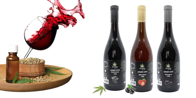 Jemné ovocné vína s extraktom z konopy siatej
