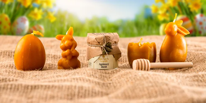 Veľkonočná krabička pre šibačov: medík so sviečkami