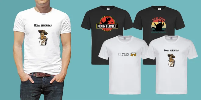 Dámske aj pánske bavlnené tričká s potlačou