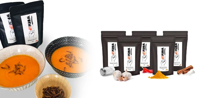 Chrumkavé červíky WormUP: slané, chilli aj kari