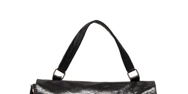 Dámská černá kabelka s přezkami a cvočky Carla Ferreri