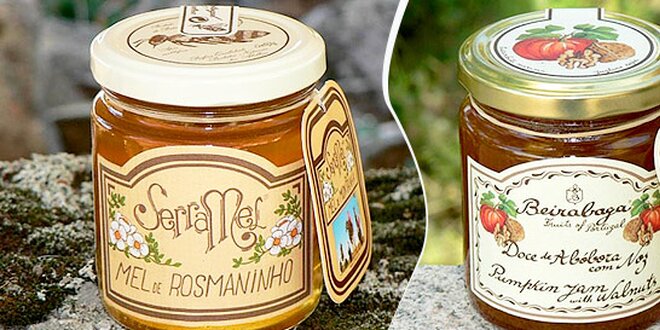 Prvotřídní džemy a med z Portugalska dle výběru