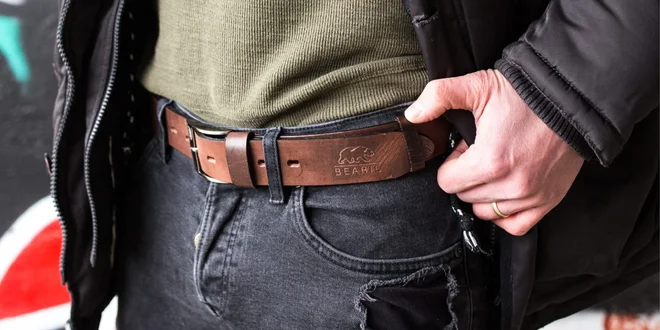 Pánsky opasok z hovädzej kože slovenskej výroby