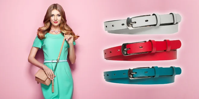 Dámske opasky z kvalitnej hovädzej kože - až 8 farieb