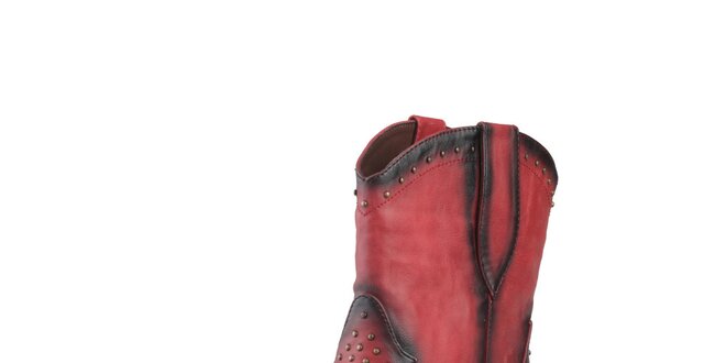 Dámské červené kovbojské boty s cvoky Ana Lublin