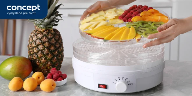 Sušičky Concept na ovocie, huby, mäso či raw pochúťky