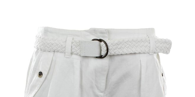 Dámské bílé šortky s páskem Tommy Hilfiger