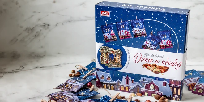 Adventný kalendár: 24 vreciek s orieškami aj ovocím