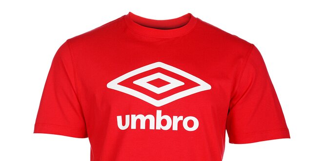Pánské červené tričko Umbro s bílým logem