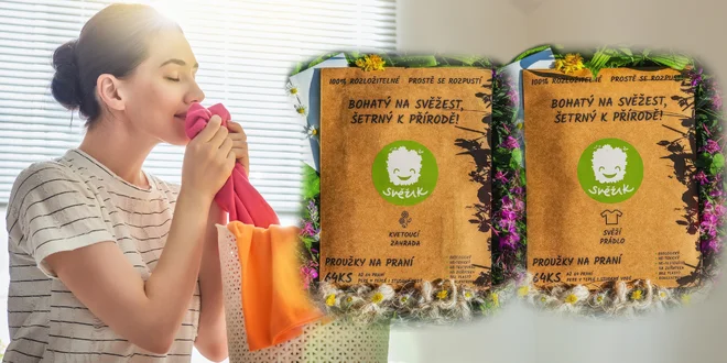 Eko pracie prúžky z biologicky rozložiteľných surovín, 64-128 kusov